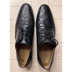 Florsheim men's leather black wingtip oxford lace up dress shoes.  Sz‎ 12D